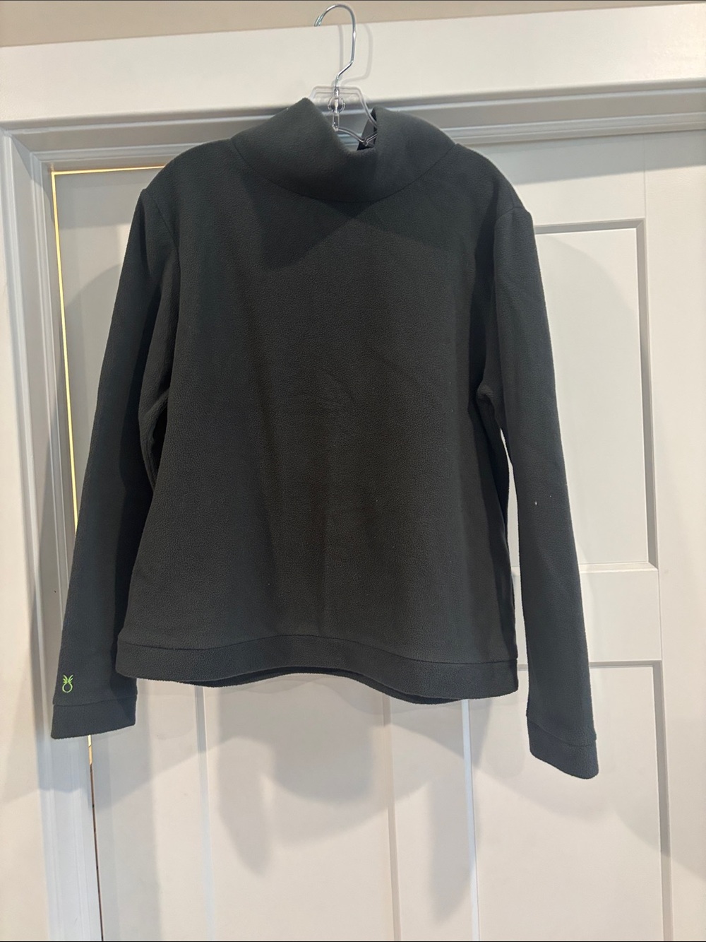 Dudley Stephens Charcoal Mock Neck Fleece Pullover